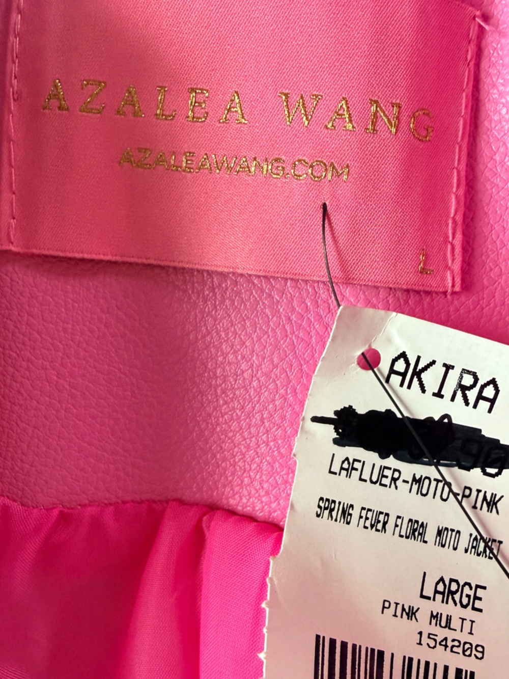 Azalea Wang Spring Fever Floral Moto Jacket NWT Size Large - Picture 3 of 11